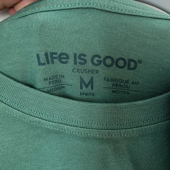 Life is Good Men's Short Sleeve Crusher Tee - Hoppy Holidays Man's Best Friend - Picture 2 of 8